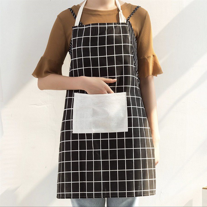 ⛔(GIÁ RẺ)⛔ Tạp Dề Nấu Bếp Bằng Vải Họa Tiết Kẻ Caro 88208 SHOP KHO TỔNG88