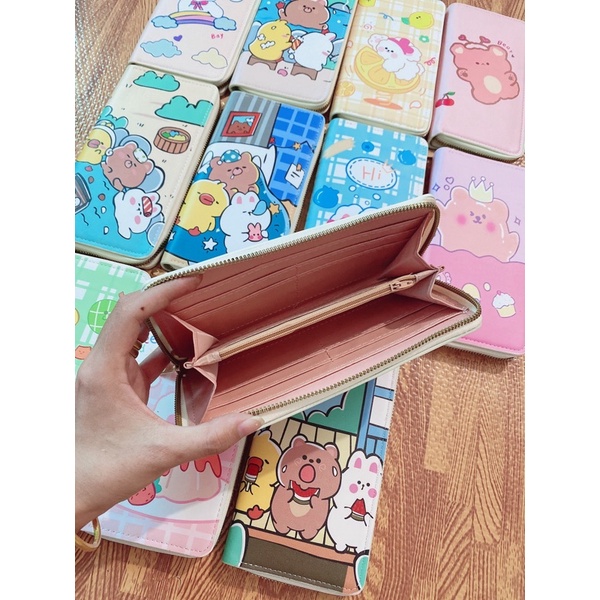 VÍ DÀI PET TRÀ SỮA - GẤU LINE - GẤU LOTSO