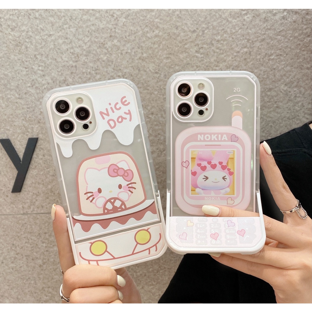 Ốp Điện Thoại Chống Sốc in Hình Hello Kitty Cho iPhone 7 plus X xs max xr 11 pro max 12 pro max 13 pro max