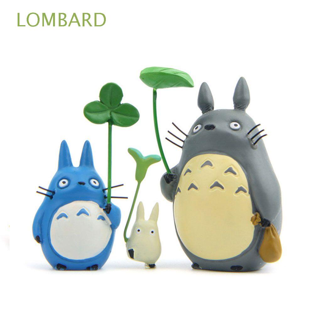 LOMBARD PVC Totoros Cat Gifts Figurine Model Model Toys Miniatures Doll ornaments Miyazaki Anime Mini Doll Toys Studio Ghibli My Neighbor Figurine Hayao