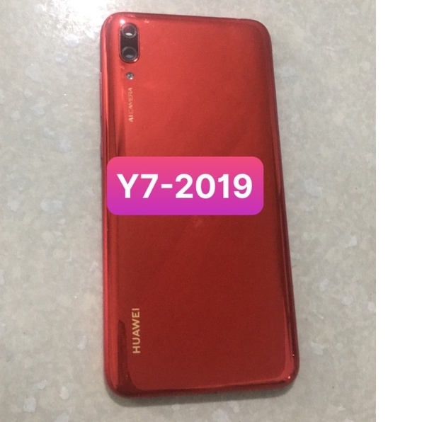 bộ vỏ huawei Y7 pro 2019 - gồm lưng,sườn,phím,kính camera -zin