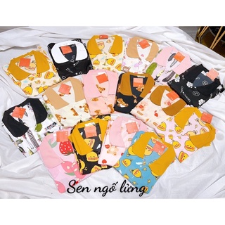 Đồ Bộ Pijama Lửng Cổ Sen Bèo Mango