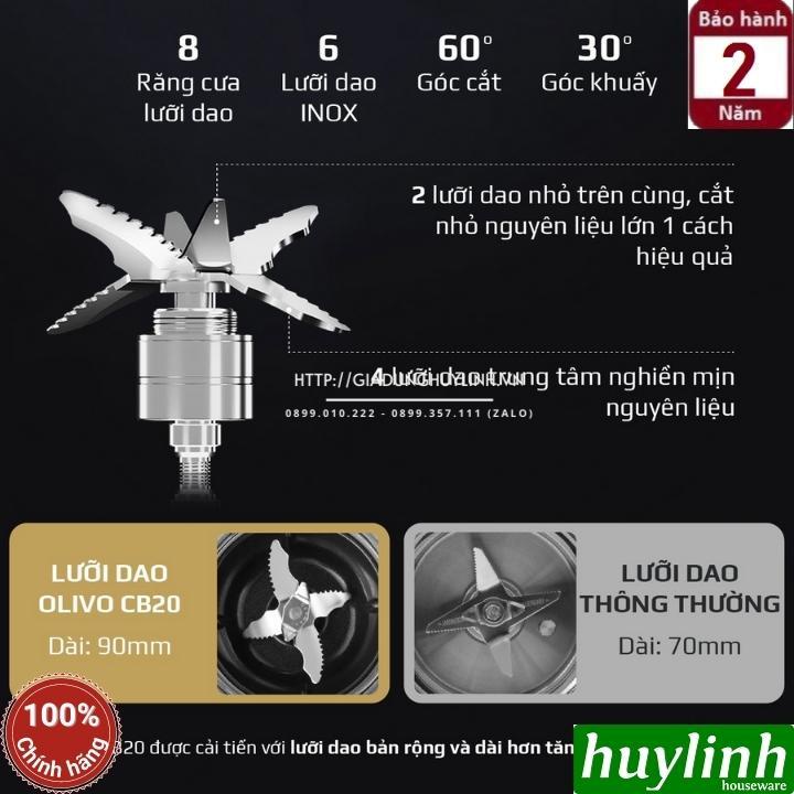 Máy xay nấu sữa hạt đa năng Olivo CB20 - 1.75 lít - 2 Cối - Tặng sách nấu ăn