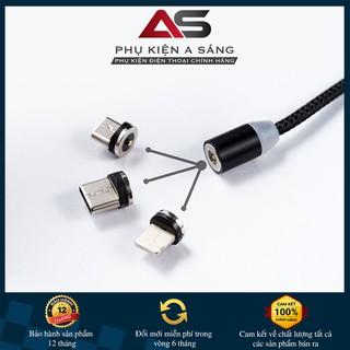 Cáp Hút Nam Châm 3 Đầu Lightling, Micro, Type C [ Bảo Hành 12 Tháng]