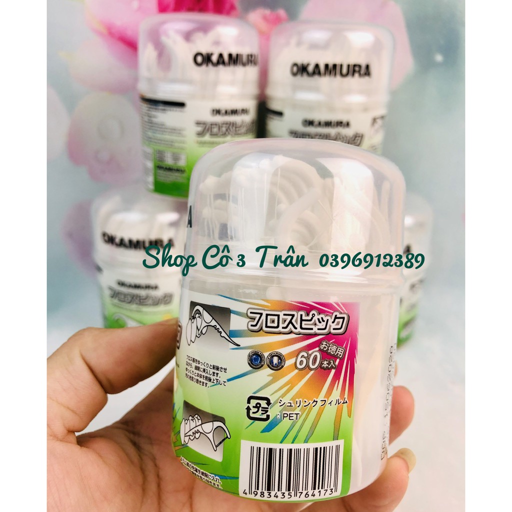 Tăm chỉ kẽ răng Okamura - Okamura - Hộp tăm chỉ kẽ AH-OK ( 60 cây/hộp ) chăm sóc răng miệng