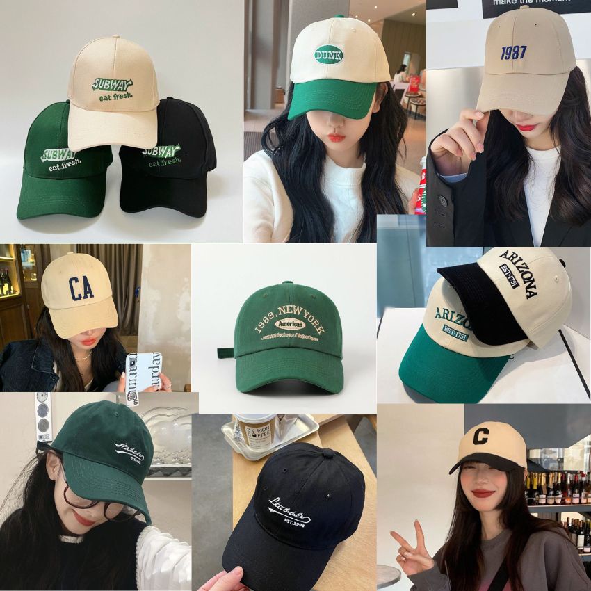 Mũ lưỡi trai thêu chữ phong cách Ulzzang form unisex nam nữ cao cấp LATI