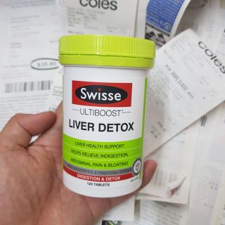 Đầy đủ bill mua hàng Úc - thải độc gan liver detox Swisse 120 viên