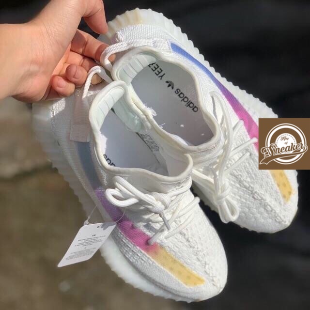 Giày - Giầy Thể thao Yeezy Boost 350 v2 trắng vạch đổi màu thời trang dạo phố Còn Hàng ! ! ! ? ! ! 2020 new !