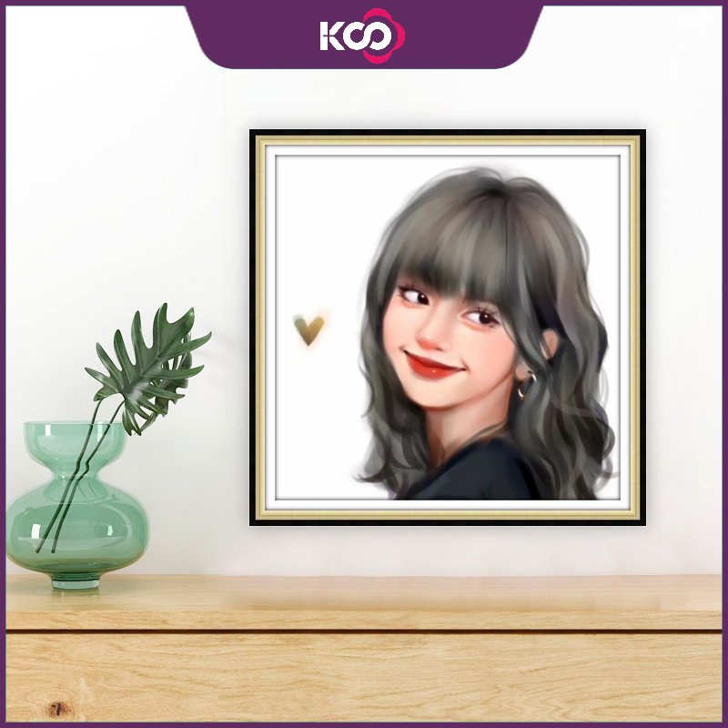 Bộ Tranh Đính Đá 5D Tự Làm 30x30cm / 40x40cm / 50x50cm Hình BLACKPINK Tranh kim cương