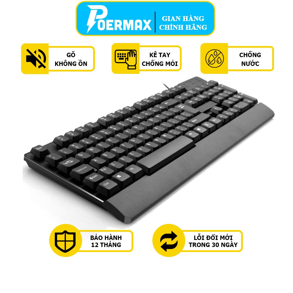 Bàn Phím Máy Tính POERMAX BK21 Kết Nối Có Dây