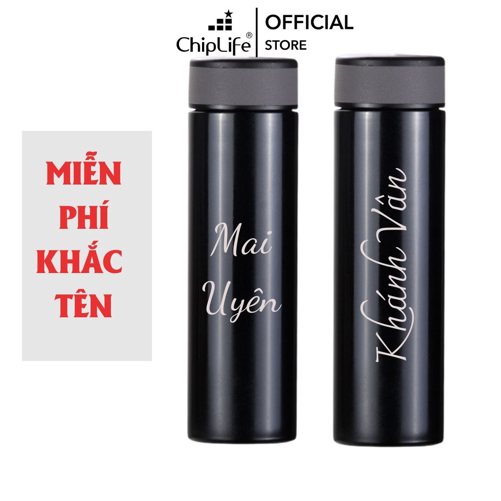 Bình giữ nhiệt cảm biến nhiệt độ CHIPLIFE khắc tên theo yêu cầu ND500 - dung tích 500ml