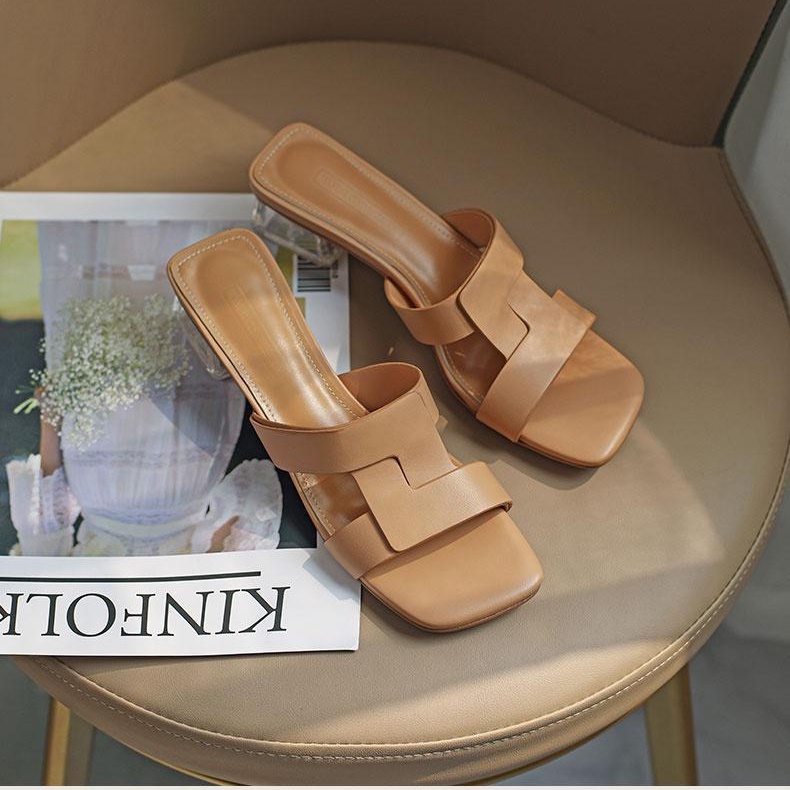 Dép Đế Pha Lê Kiểu Dáng Đơn Giản Thời Trang Dành Cho Nữ