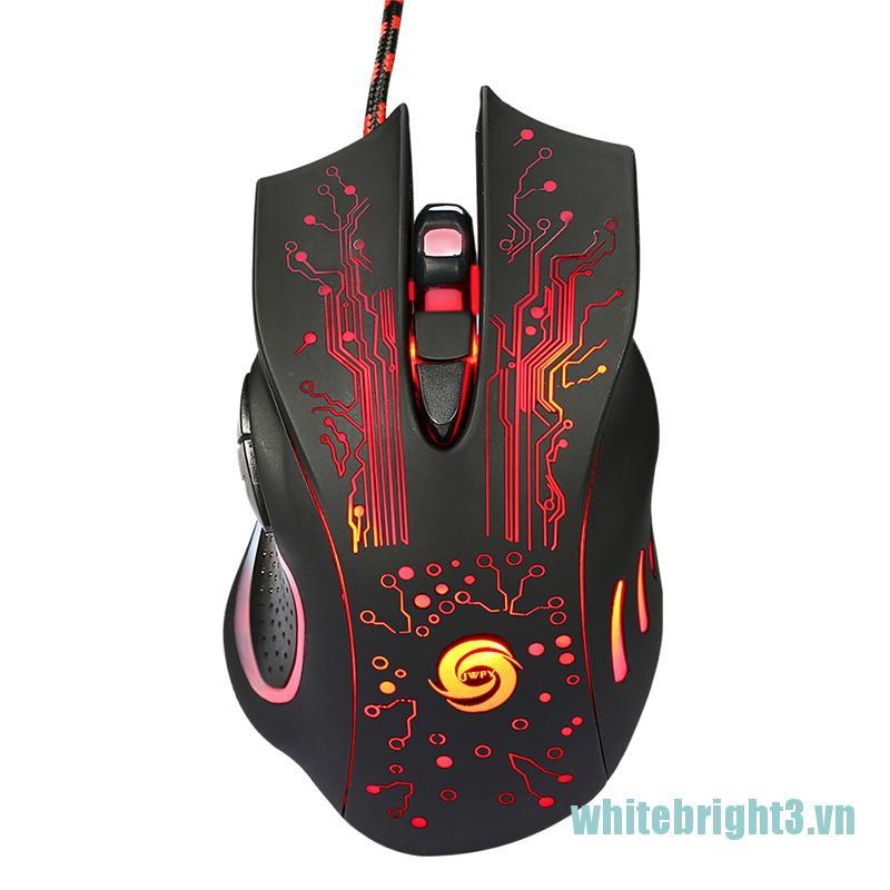 Chuột Dây Đèn Led 6 Nút 5500 Dpi Cho Game Thủ
