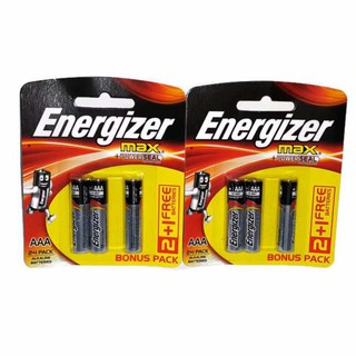 Bộ 2 vỉ pin energizer alkaline max aaa e92 2+1