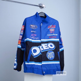 Áo khoác chữ Oreo bomber racing