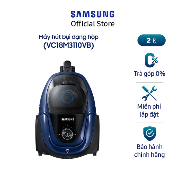 [Mã ELSAM5 giảm 10% đơn 500K] Máy Hút Bụi Samsung VC18M3110VB/SV (2 lít)