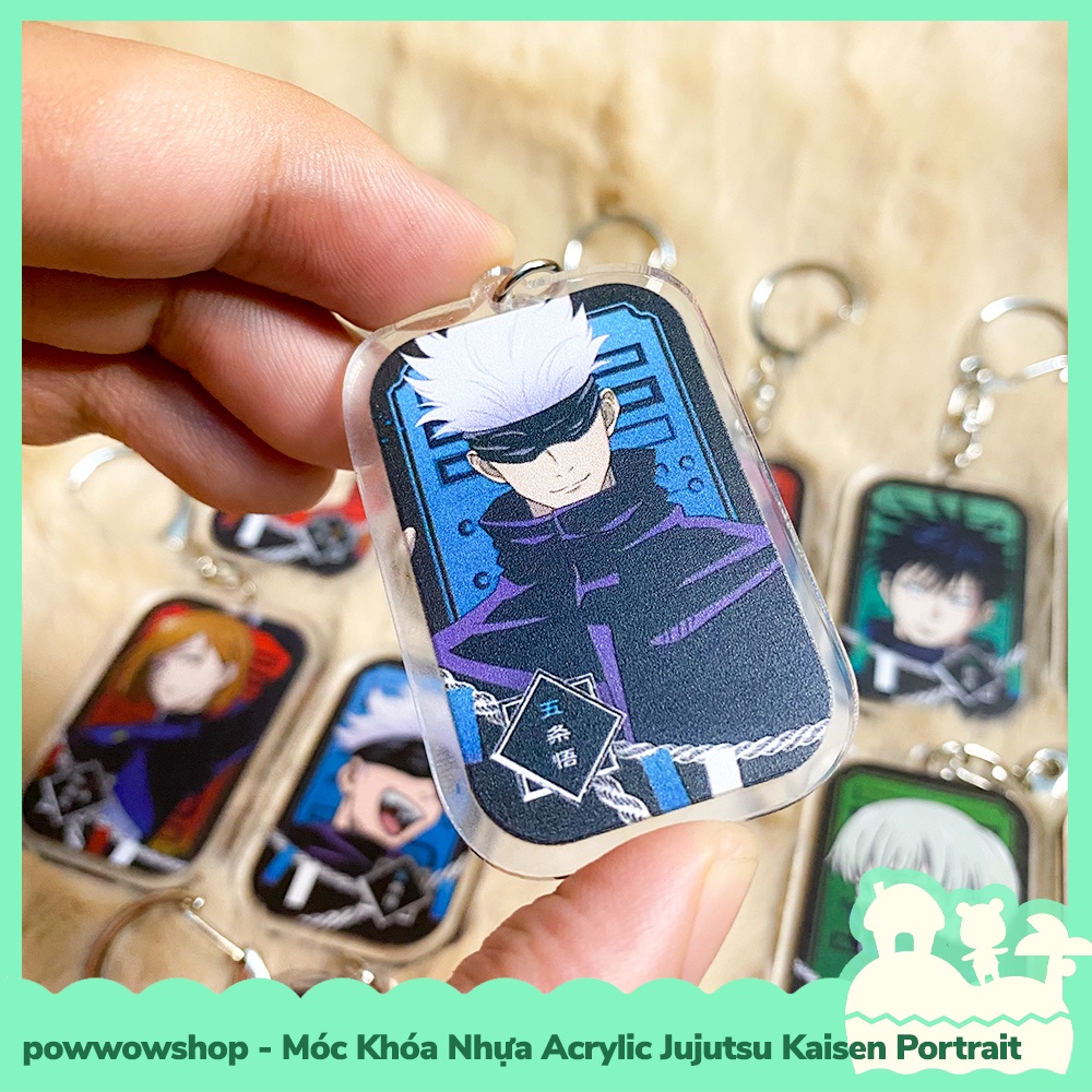 [Sẵn VN - Hỏa Tốc] Móc Khóa Nhựa Acrylic Trong Suốt Jujutsu Kaisen Portrait &amp; Pose