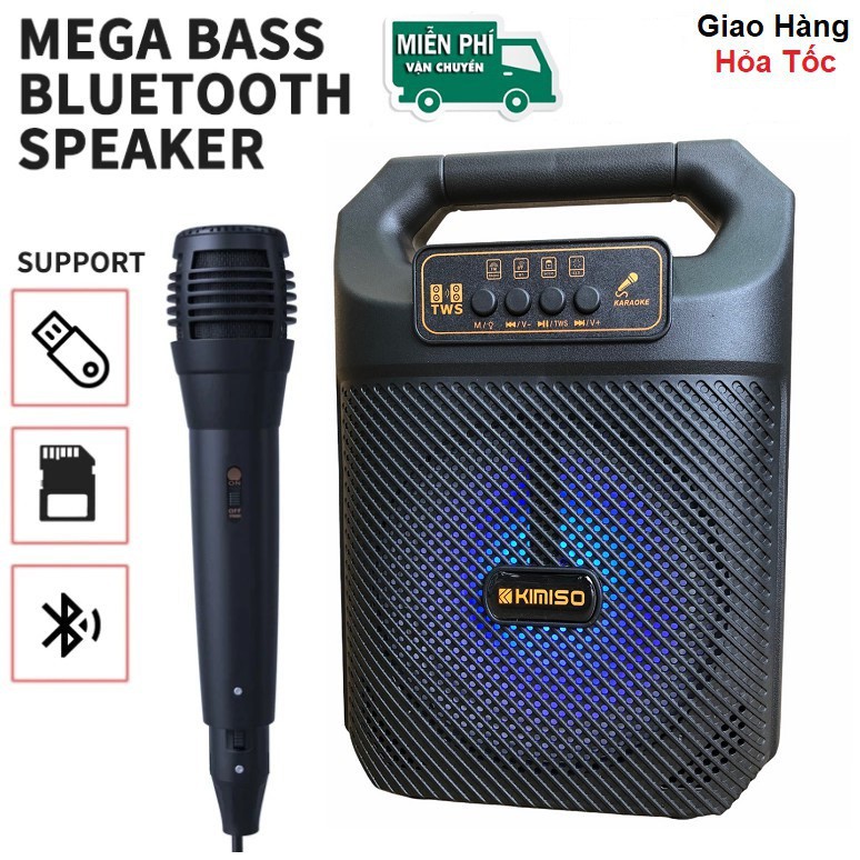 Loa bluetooth hát Karaoke KIMISO QS-3607 thiết kế đẹp mắt, âm thanh hay trung thực,đỉnh cao chất lượng,lỗi 1 đổi 1