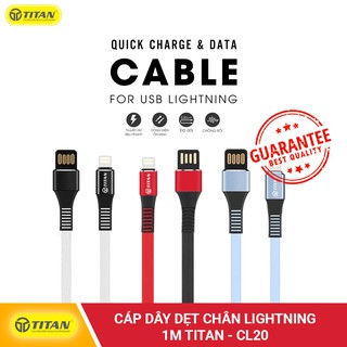 Cáp Sạc TITAN Dây Dẹt Chân LIGHTNING dài 1m sạc nhanh