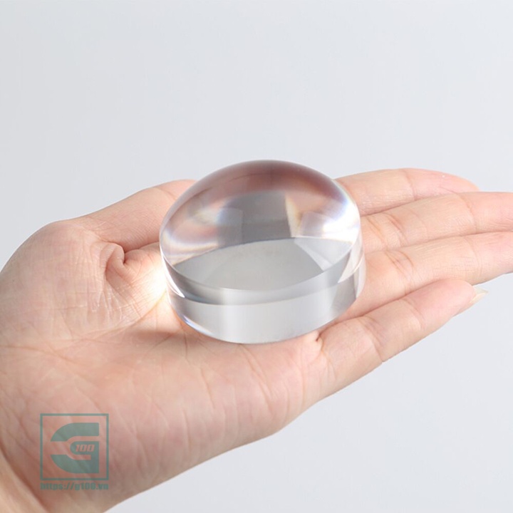 Kính lúp để bàn nguyên khối 50mm dùng chặn giấy