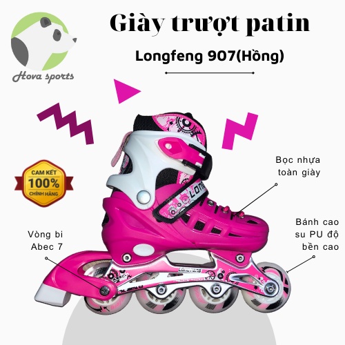 Giày trượt patin Longfeng 907-906 cao cấp tặng phụ kiện ốc vít batin batanh 905