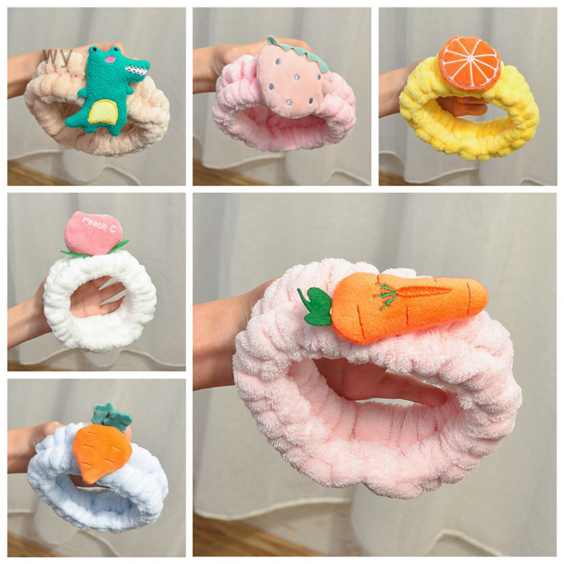 Net red plush hair band wash with female simple apply mask headband headgear hair bundle hair clip