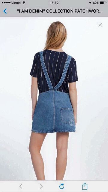 Đầm yếm denim zara vnxk