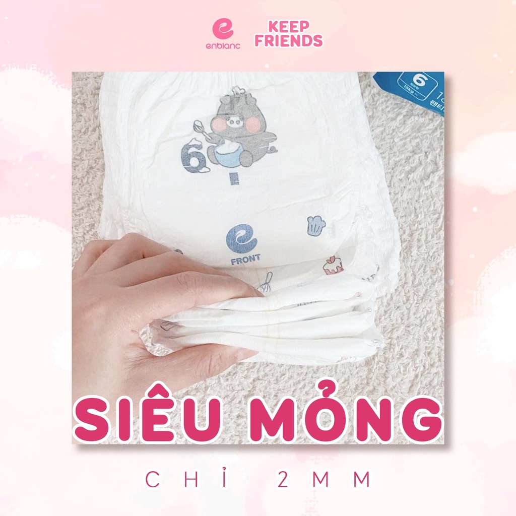 Combo 2 Bịch Tã Bỉm Dán Size XL24 Enblanc KEEP FRIENDS nội địa Hàn Quốc cao cấp, Siêu thấm hút
