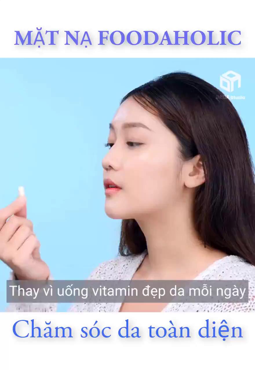 Mặt nạ giấy Foodaholic cấp ẩm, nâng cơ, chăm sóc da toàn diện 23g NPP Shoptido | BigBuy360 - bigbuy360.vn