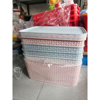 Combo 5 rổ vuông nắp size nhỏ