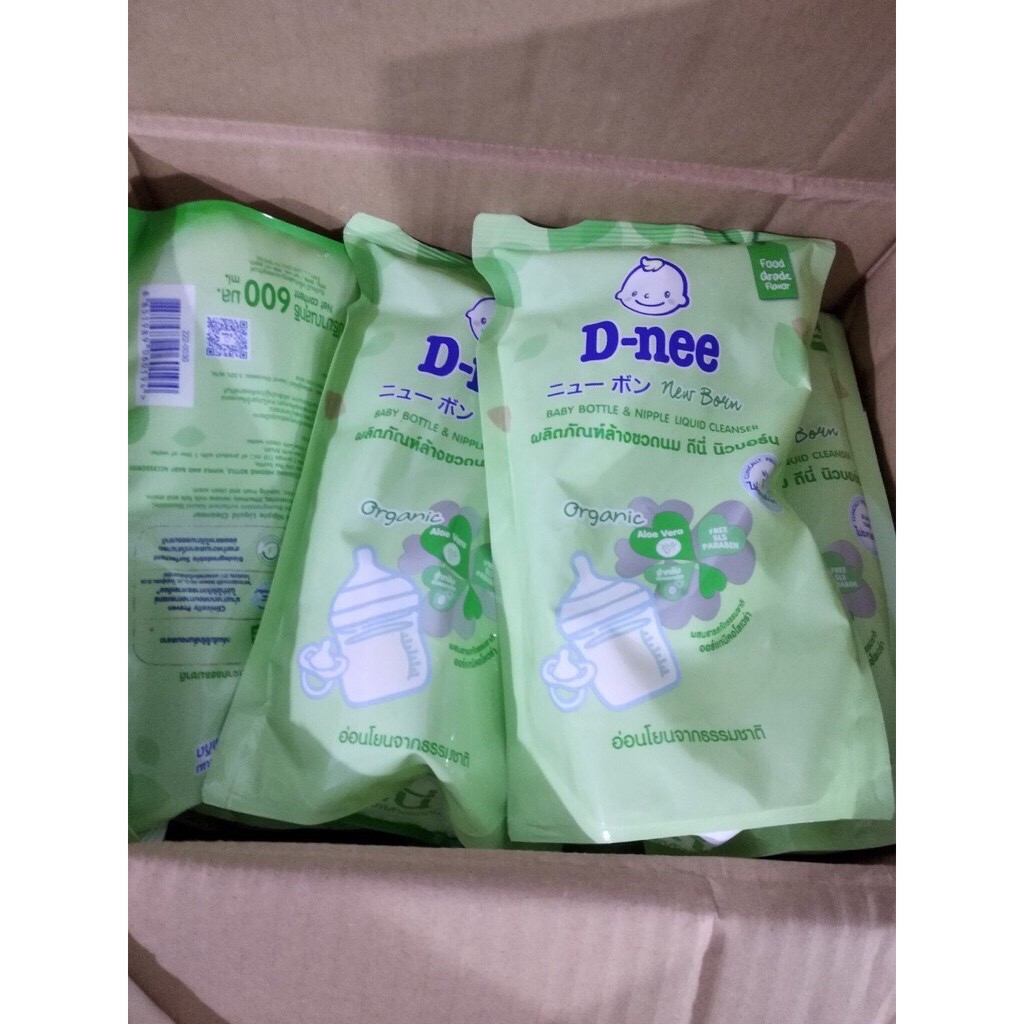 COMBO 3 Túi Nước Rửa Bình Sữa Dnee 600ml