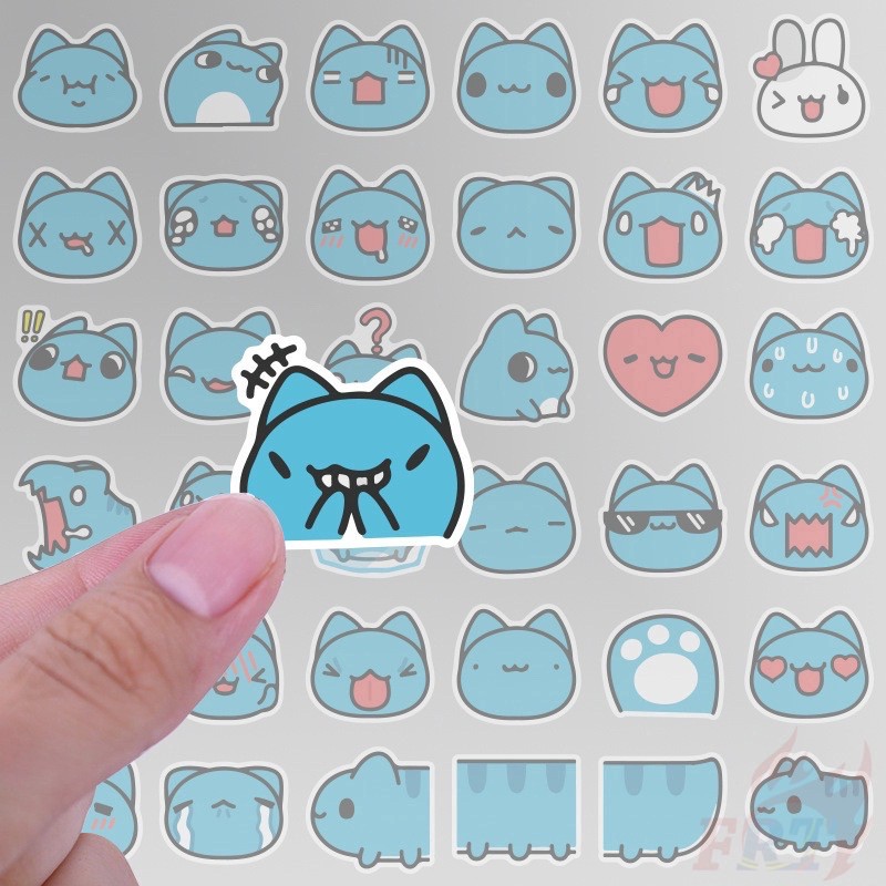 [STICKER 1K] SET 50 STICKER MÈO CAPOO SIÊU CHẤT DÁN TRANG TRÍ ĐT LAPTOP VALI TƯỜNG TỦ KỆ MŨ BẢO HIỂM XE MÁY NOTEBOOK