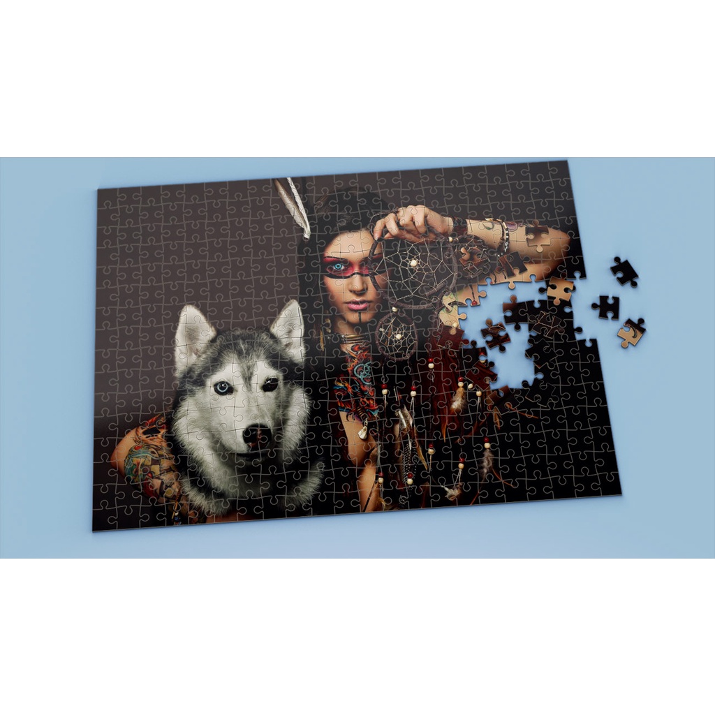 Tranh ghép hình HUSKY - Mẫu 10 - Nhận in theo yêu cầu