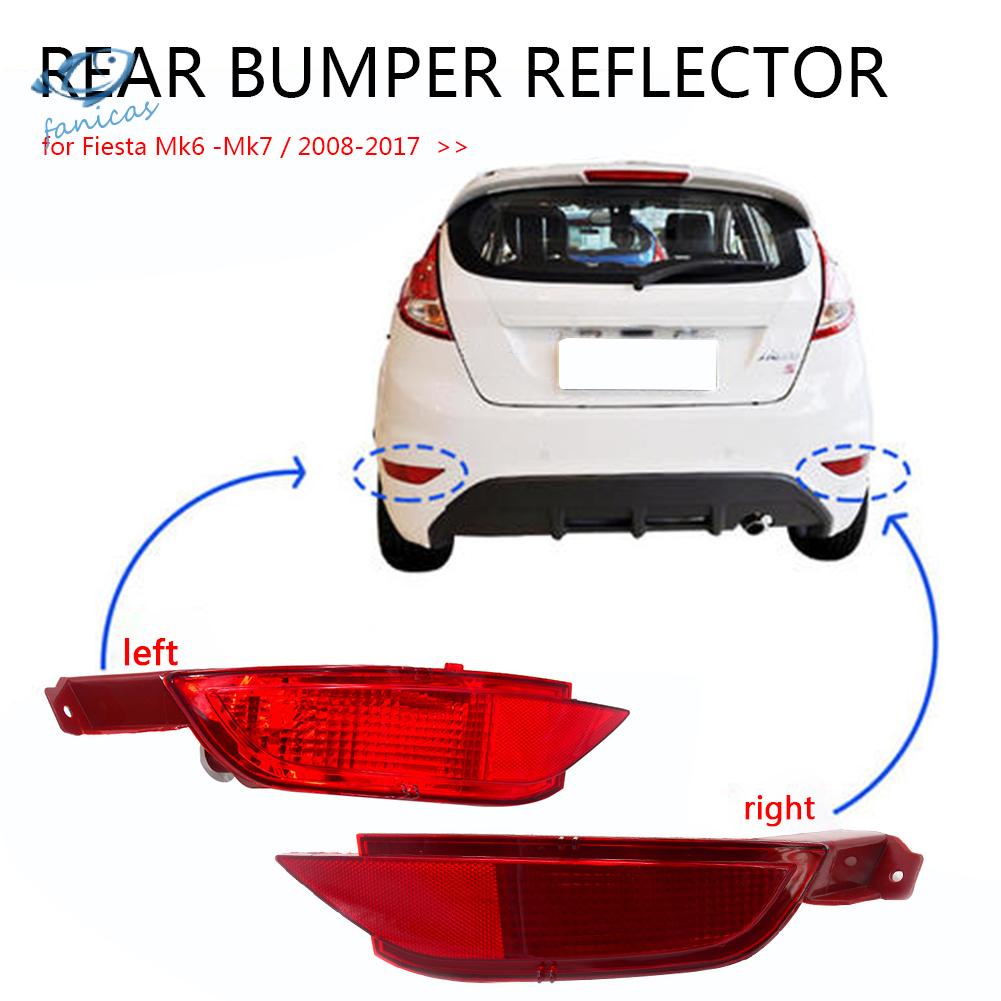 1 đèn phản quang gắn cản sau bên trái/phải cho Ford Fiesta Mk6 Mk7