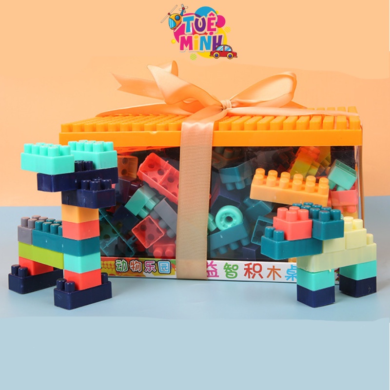 Đồ chơi xếp hình lego, bộ xếp hình lego hộp quà, dùng làm quà tặng bé vừa chơi vừa phát triển tư duy gồm 240 chi tiết