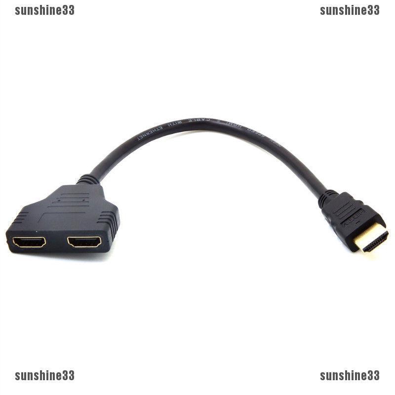 Dây cáp chia cổng kết nối HDMI 1080P từ 1 thành 2 cổng