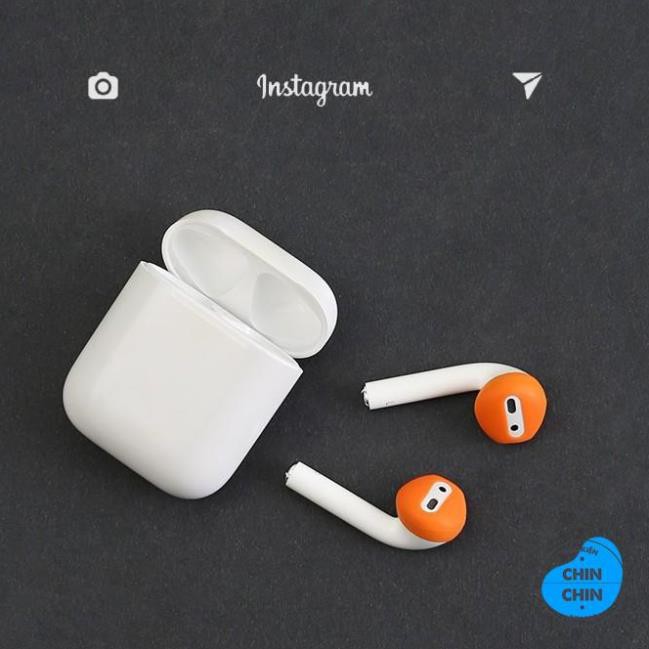 2 Nút Cao Su Silicon Siêu Mỏng Bọc Tai Nghe Apple Airpods 1 2 Đóng Được Dock - Phụ Kiện Chin Chin