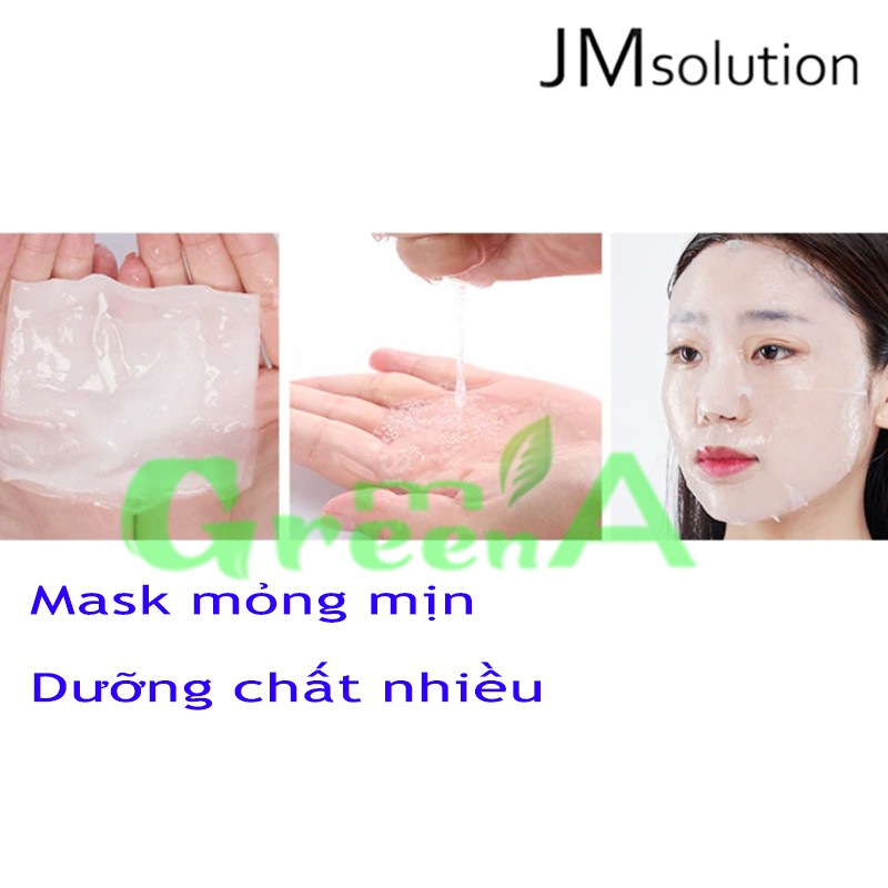 MẶT NẠ ỐC SÊN HỒNG LÀM TRẮNG TĂNG ĐÀN HỒI NGỪA LÃO HÓA JM SOLUTION ACTIVE PINK SNAIL BRIGHTENING MASK (miếng lẻ)