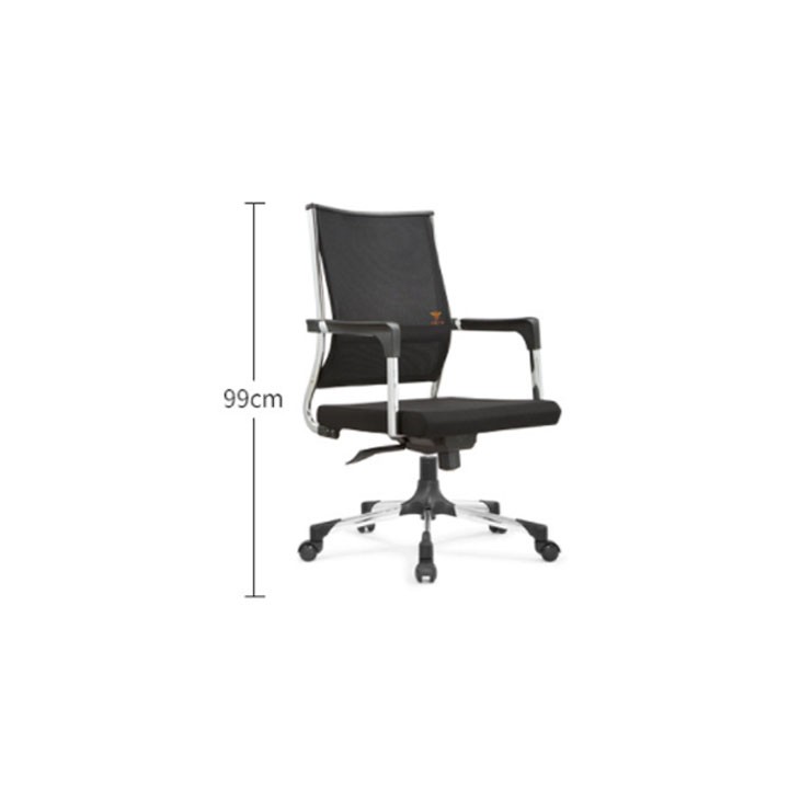 Ghế Tựa Lưng Văn Phòng Khung Hợp Kim Chống Ghỉ, Mặt Đệm Dày - Ghế Điều Chỉnh Chiều Cao Chân Xoay Có Bánh Xe GHP050