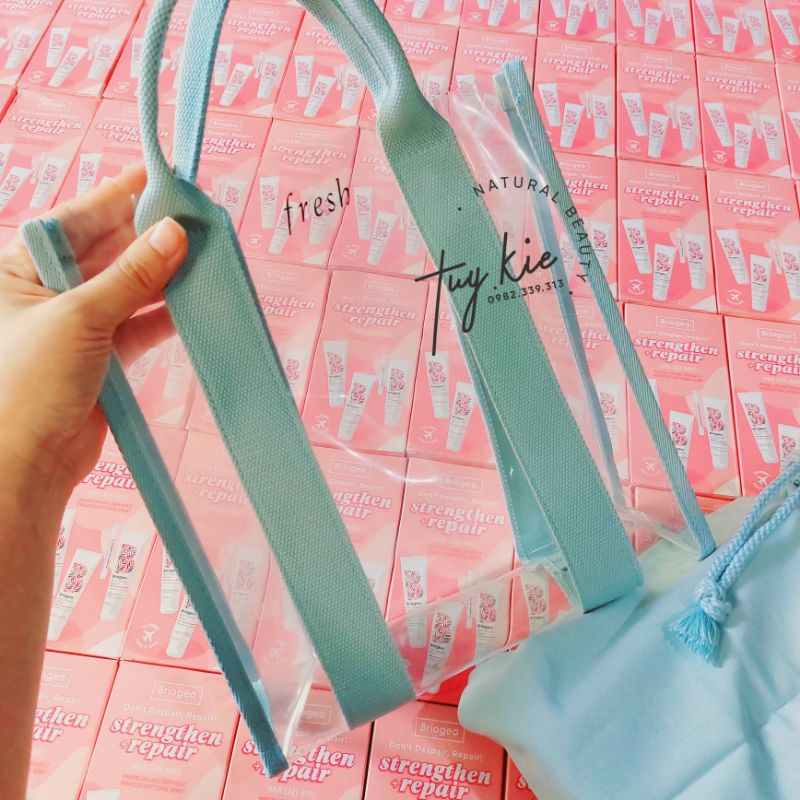 [ Gift Hãng ] Túi Tote FR€SH Jelly Phối Viền Xanh