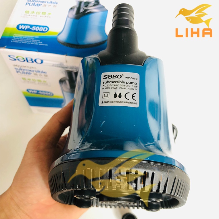 Bơm Chìm Hút Đáy 360 Độ SOBO WP-500D (55W - 4500L/H - 2.5M) - Bơm Hút Cặn Bể Cá