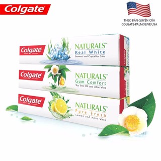Bộ 3 sản phẩm kem đánh răng Colgate cao cấp Natural chiết xuất thiên nhiên 180g
