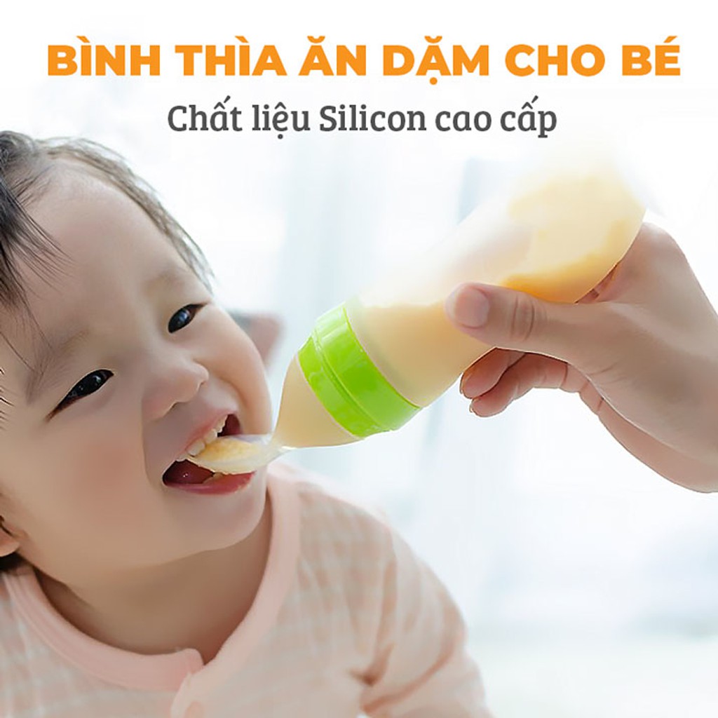 Bình thìa silicon ăn dặm cho bé