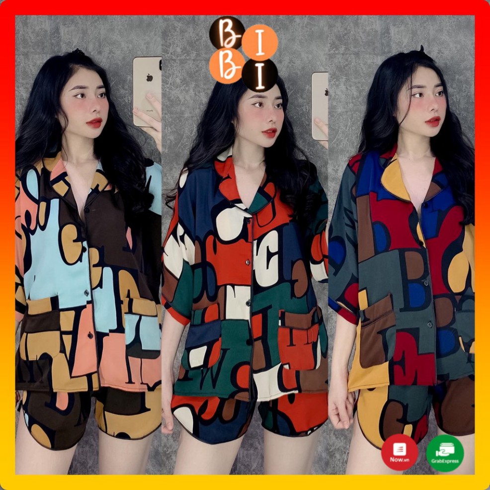 Bộ Pijama Nữ LẬP THỂ Đùi - Pyjama Lụa Mango Cánh Dơi  *MA-Đ-LT  #Đồ Ngủ | Đồ Bộ Nữ | Váy Ngủ | Pizama .,.