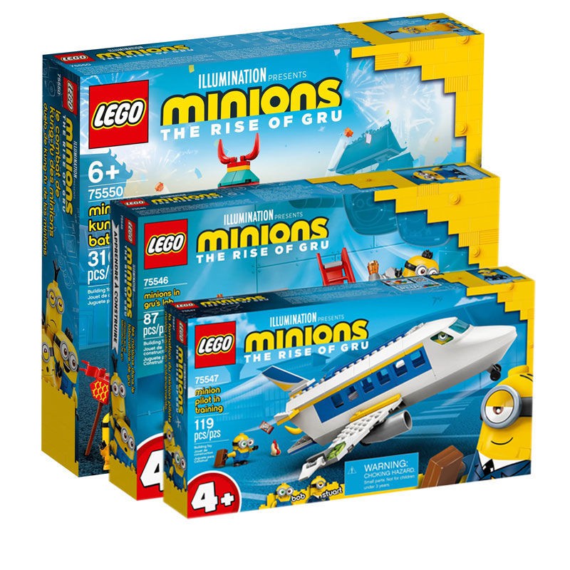 Đồ chơi xếp hình LEGO LEGO Minions Big Eyes The Rise of Gru 75550 75546 75547 Đồ chơi khối xây dựng