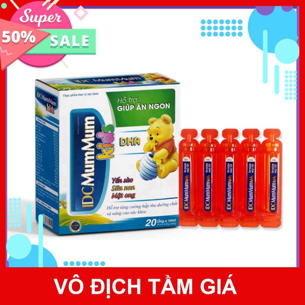 Thực phẩm chức năng IDCMUMMUM Kids DHA - Thực phẩm hỗ trợ giúp ăn ngon (Yến sào, sữa non, mật ong)