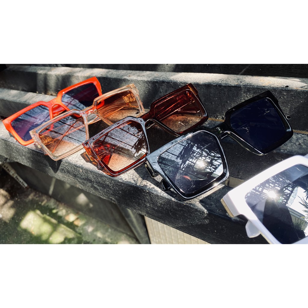 Mắt Kính Thời Trang VUÔNG LOGO 003 nội địa sang chảnh cao cấp chống nắng tia uv tia cực tím sỉ rẻ sun glasses | BigBuy360 - bigbuy360.vn