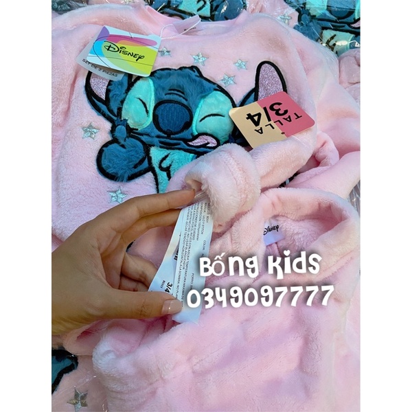 Bộ Bông Bé Gái Hoạt Hình Stitch Hồng DN