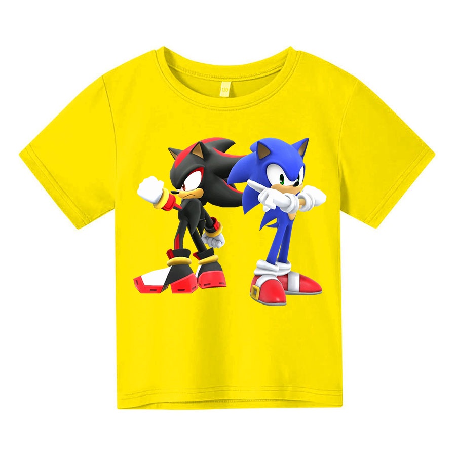Áo thun cho bé sonic đen xanh siêu đẹp , 4 màu, có size người lớn, Anam Store