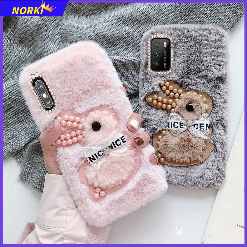 Ốp Điện Thoại Hình Thỏ Bông Cho OPPO A17 A17K A96 A95 A94 A93 A76 A74 A55 A54 A57 A16 A16K A15 A15S A9 2020 A5 2020